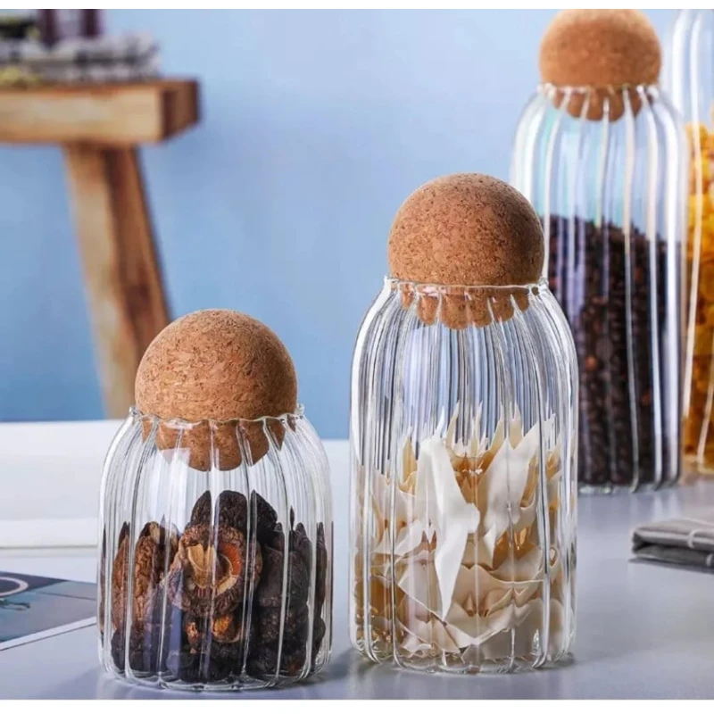 Qida saxlama qabları dəsti, şüşə, şəffaf, 3 əd