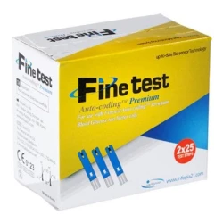 Тест-полоски для определения уровня глюкозы Infopia Finetest Premium, 50 шт