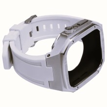 Qayış və çexol SW718 Apple Watch 44/45mm üçün White/Silver