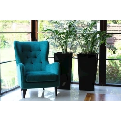 Горшок Lamela Finezja 30x30 см, пластик, черный