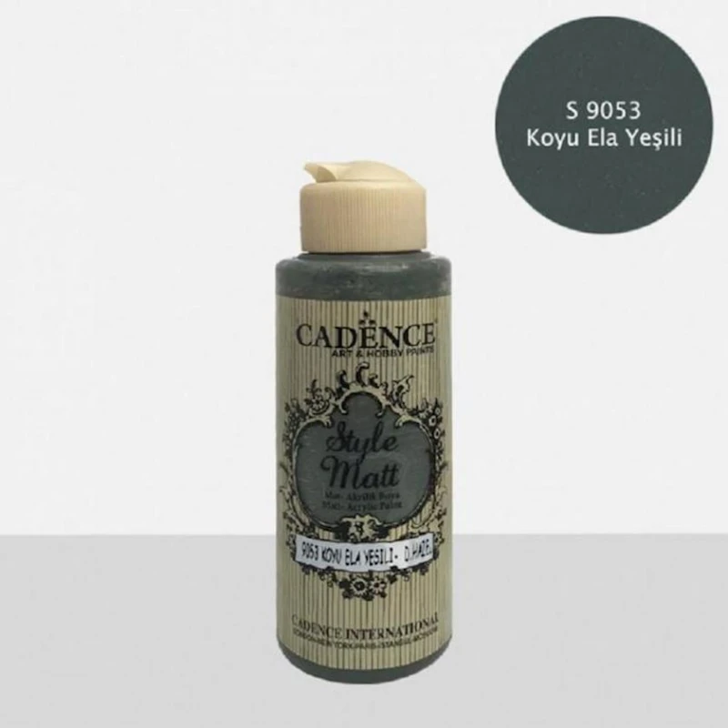 Mat boya Cadence Style Matt Paint S9053 Dark Hazel Green, məxmər effekti ilə, 120 ml Mat boya Cadence Style Matt Paint S9053 Dark Hazel Green, məxmər effekti ilə, 120 ml
