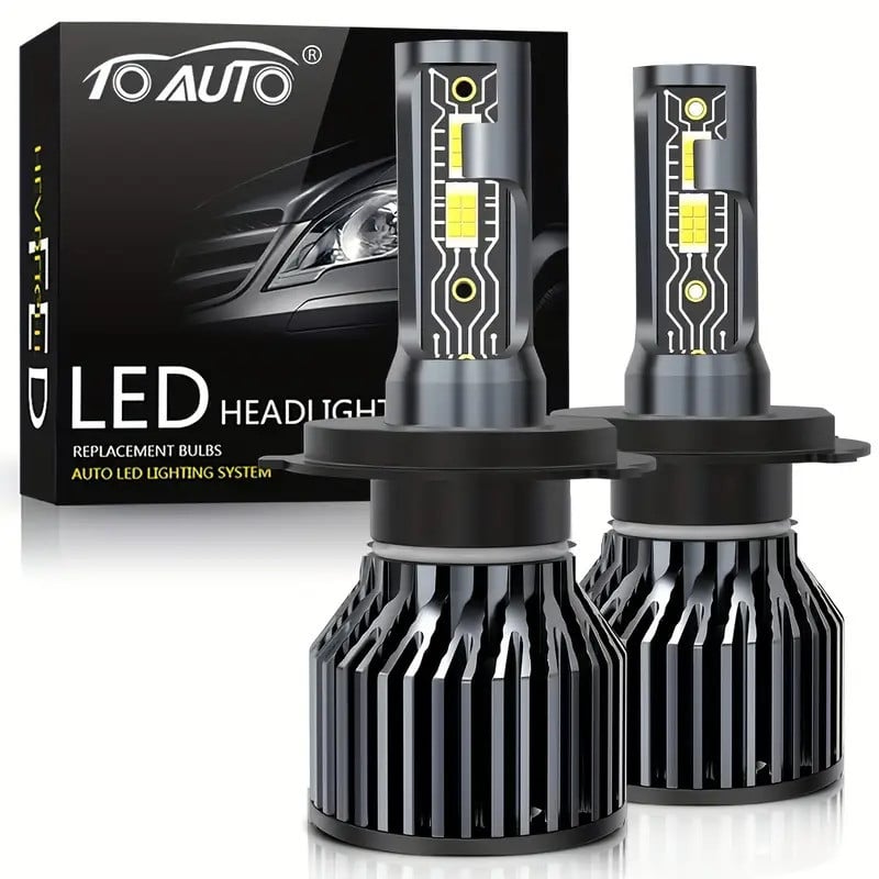 Светодиодная фара H4, 60W, 18000LM, 6500K, авиационный алюминий, высокоскоростной охлаждающий вентилятор