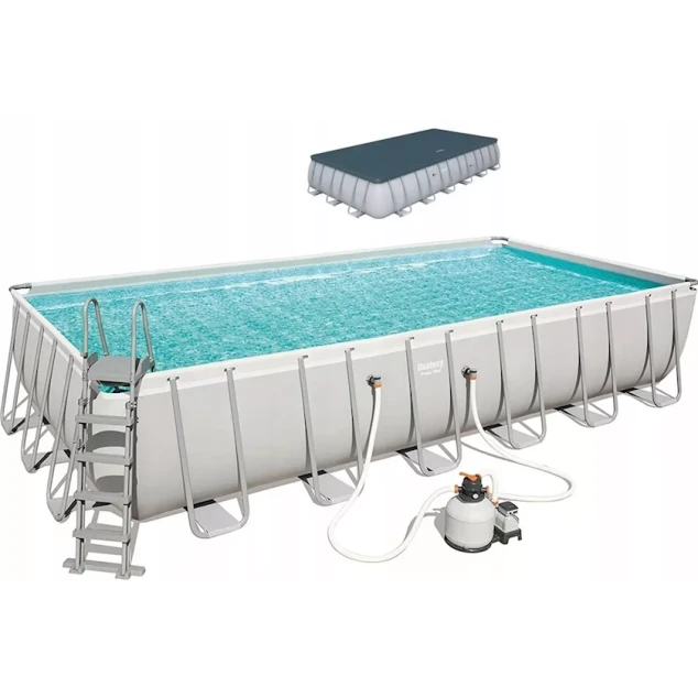 Бассейн Bestway 56475, 732x366x132 см, 30045 л, серый