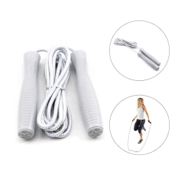 Скакалка, текстиль, серая