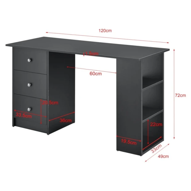 Компьютерный стол Art Mebel, серый, 74x120x50 см Компьютерный стол Art Mebel, серый, 74x120x50 см