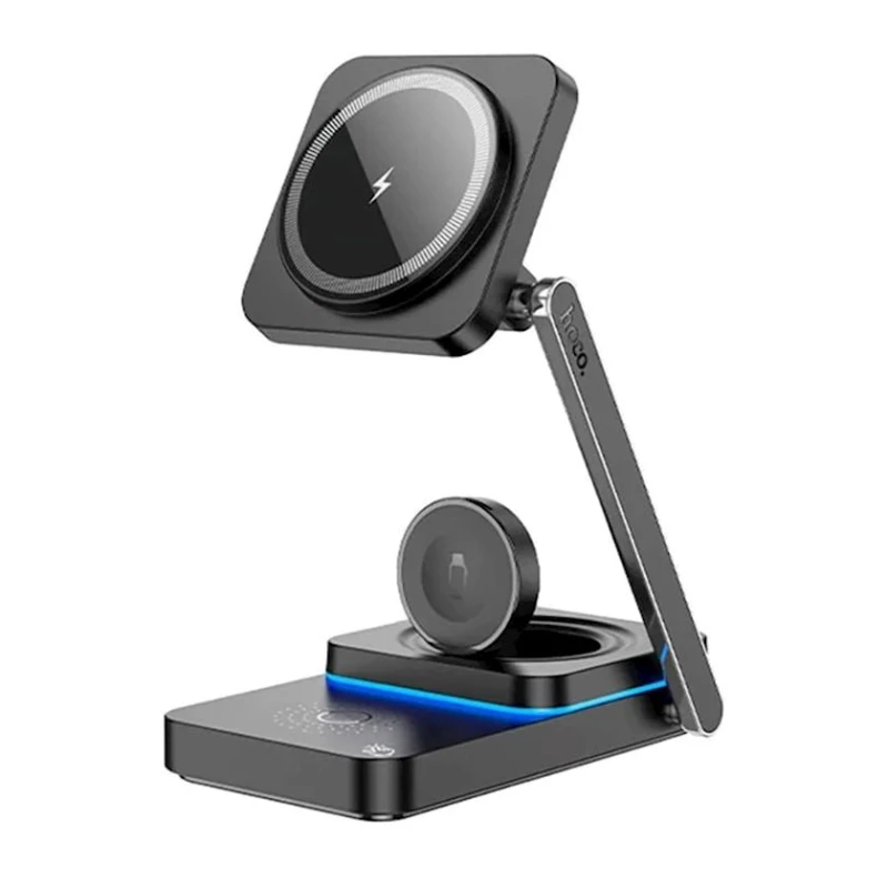 Беспроводное зарядное устройство Hoco CQ10 Consuelo 3-in-1 Black Беспроводное зарядное устройство Hoco CQ10 Consuelo 3-in-1 Black