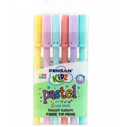 Набор фломастеров Pensan Eco Kidz Fibre Tip Pens Neon 6R 99090, 6 цветов