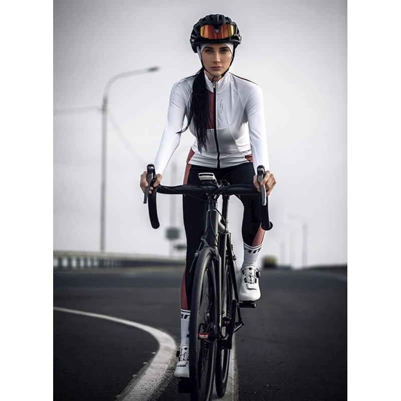 Велоджерси женская Santic L9C01107, белая, размер XXL