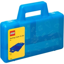 Коробка для хранения LEGO Sorting Case To Go, 190x160x35 мм, полипропилен, голубая