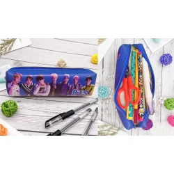 Школьный пенал BTS, синий, 20 см Школьный пенал BTS, синий, 20 см