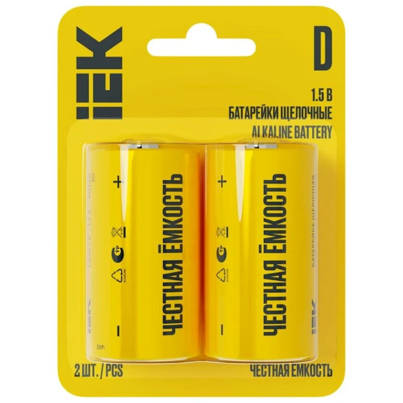 Батарейка IEK Alkaline LR20/D, 2 шт Батарейка IEK Alkaline LR20/D, 2 шт