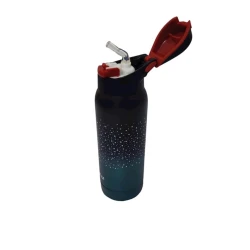 Термос 24-5, голубой, с трубочкой, 350 мл