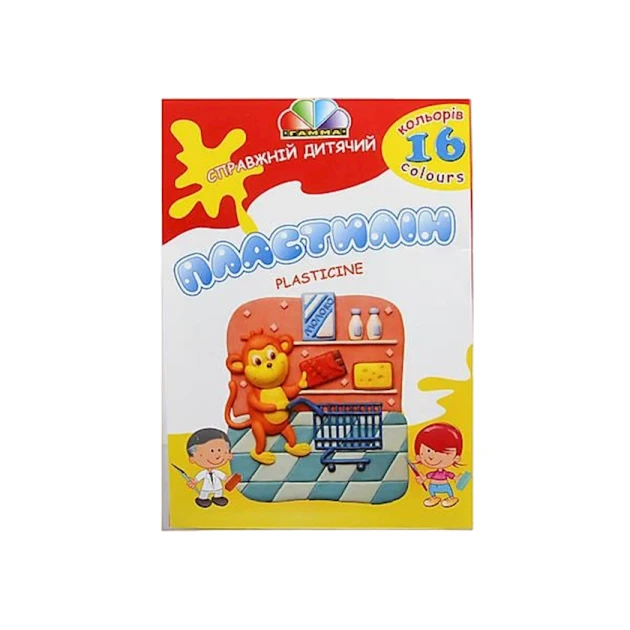Пластилин Гамма со стеком, 320 г, 16 цветов, от 3 лет Пластилин Гамма со стеком, 320 г, 16 цветов, от 3 лет