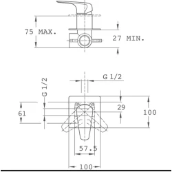 Смеситель Teka Itaca 67241020N2 MM, Ducha Emport Graphite Banyo для душа и ванны, черный