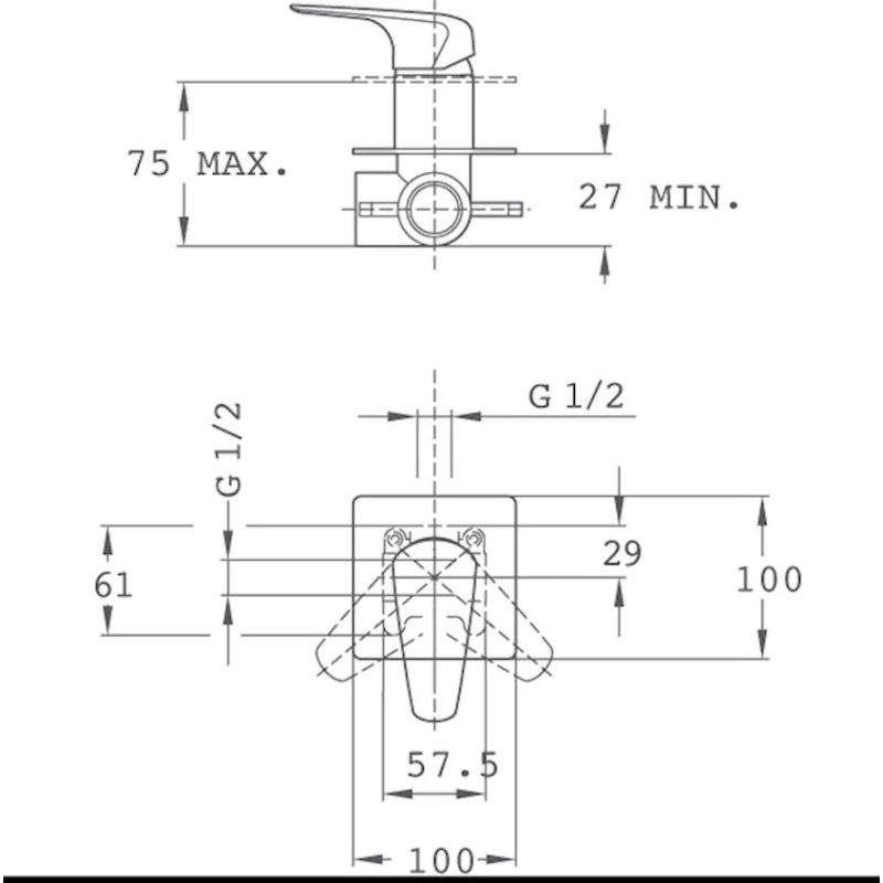 Смеситель Teka Itaca 67241020N2 MM, Ducha Emport Graphite Banyo для душа и ванны, черный Смеситель Teka Itaca 67241020N2 MM, Ducha Emport Graphite Banyo для душа и ванны, черный