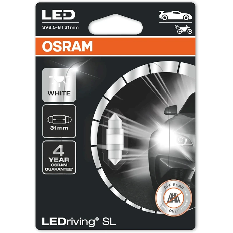 Светодиодная лампа для автомобиля Osram LEDriving SL 31 мм, 12 V (6438DWP-01B)
