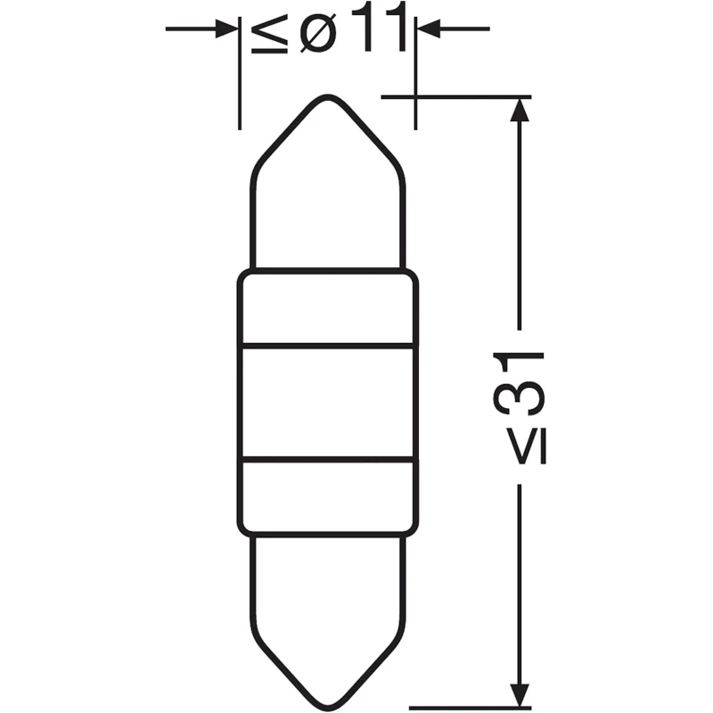Светодиодная лампа для автомобиля Osram LEDriving SL 31 мм, 12 V (6438DWP-01B)