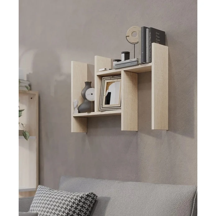 Полка настенная Art Mebel 47, ламинат, 45х67х13 см, бежевая