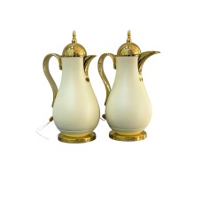 Termos-səhəng Najib NJ14, plastik, şüşə, 1 l + 0.7 l, ağ, 2 ədəd