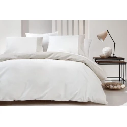 Yataq dəsti Yataş Korin yorğan üzü 200x220, mələfə 240x260, yastıq üzü 50x70, ikinəfərlik, ağ