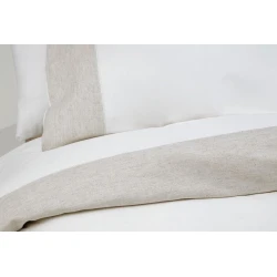 Yataq dəsti Yataş Korin yorğan üzü 200x220, mələfə 240x260, yastıq üzü 50x70, ikinəfərlik, ağ