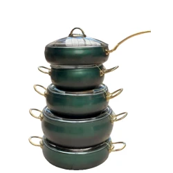 Набор кастрюль и сковородок PMT PP-MM-009, гранит, зеленый, 10 предметов Набор кастрюль и сковородок PMT PP-MM-009, гранит, зеленый, 10 предметов