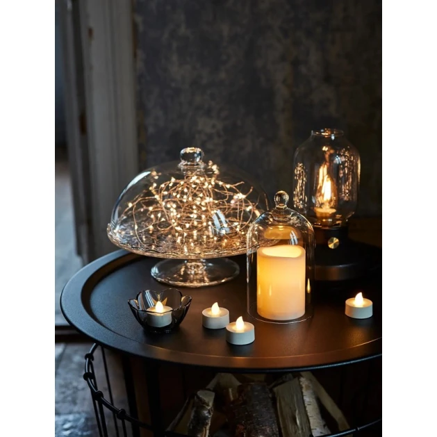 Сервировочная подставка Ikea Arv Bröllop, стекло, 29 см, с крышкой, прозрачный