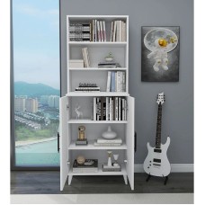 Stellaj Ev Plus 12115535, LDSP, ağ, 65x3x183 sm