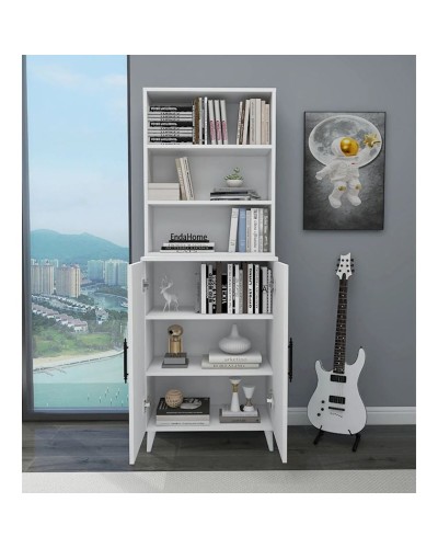 Stellaj Ev Plus 12115535, LDSP, ağ, 65x3x183 sm