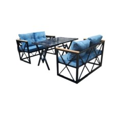 Bağ üçün mebel dəsti, divan 130x60x40 sm, masa 130x70x75 sm - kta_2