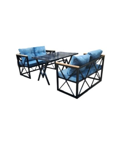 Bağ üçün mebel dəsti, divan 130x60x40 sm, masa 130x70x75 sm - kta_2