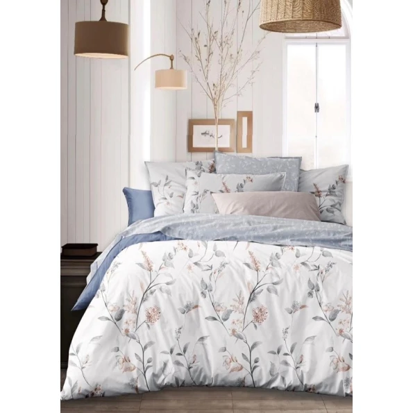 Yataq dəsti MiraNova SF-725, yorğan üzü 160x220 sm, mələfə 170x240 sm, yastıq üzü 50x70 sm, birnəfərlik, pambıq, ağ/boz Yataq dəsti MiraNova SF-725, yorğan üzü 160x220 sm, mələfə 170x240 sm, yastıq üzü 50x70 sm, birnəfərlik, pambıq, ağ/boz