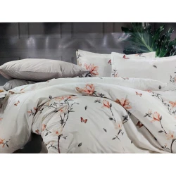 Комплект постельного белья MiraNova SF-407, двуспальный, хлопок, разноцветный, простыня 240x260 см, пододеяльник 200x220 см, наволочки 50x70 см (2 шт)