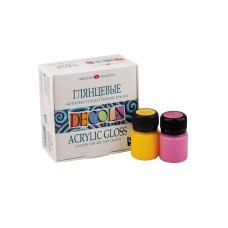Akril parlaq boya dəsti Decola, 9 rəng, 20 ml
