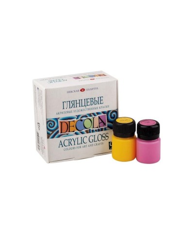Akril parlaq boya dəsti Decola, 9 rəng, 20 ml