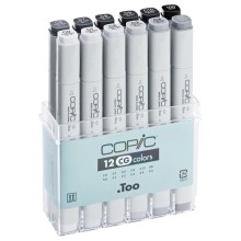 Markerlər dəsti Copic Classic Grau Cool Grey 12 rəng