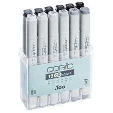 Markerlər dəsti Copic Classic Grau Cool Grey 12 rəng