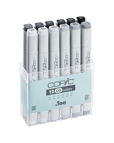 Markerlər dəsti Copic Classic Grau Cool Grey 12 rəng