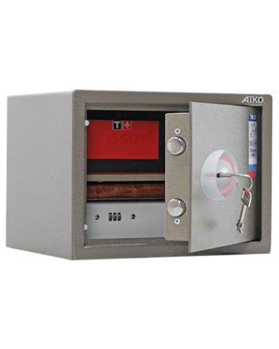 Ofis seyfi Aiko TM-25, açar ilə, qəhvəyi, 250x340x280 mm