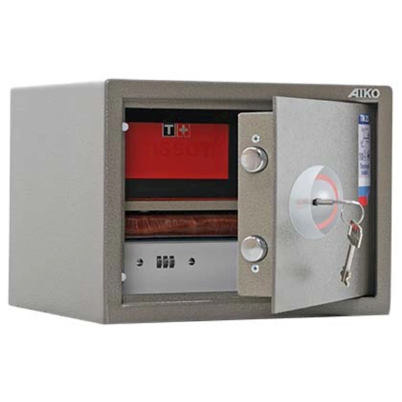 Офисный сейф Aiko TM-25, с ключом, коричневый, 250x340x280 мм Офисный сейф Aiko TM-25, с ключом, коричневый, 250x340x280 мм