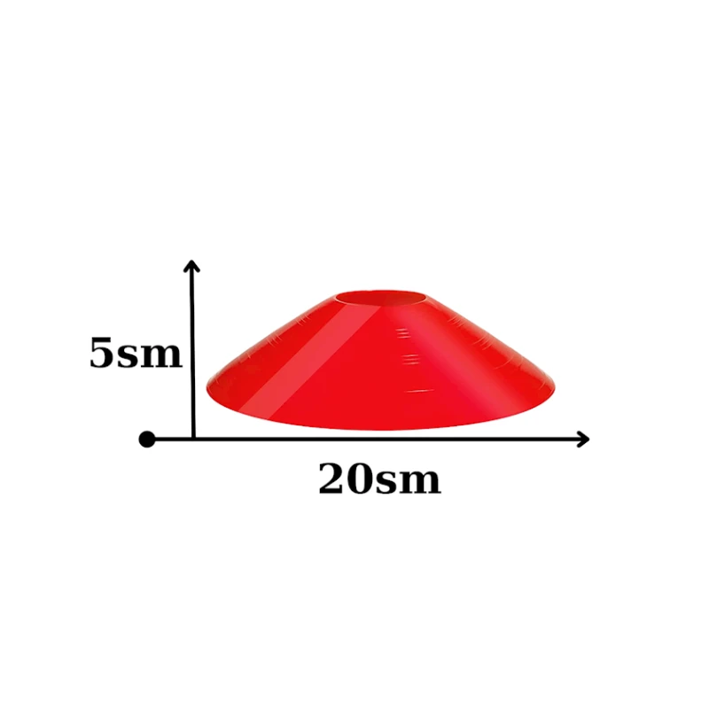 Тренировочные конусы Gymnic 1819 ПВХ, диаметр 20 см/высота 5 см, 50 шт