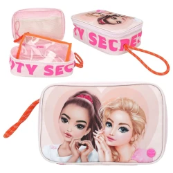 Пенал-косметичка Motto Top Model Beauty and Me 0412938, полиэстер, розовая, 8.5x15x23 см