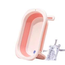 Складная детская ванночка ALCOCO с подушкой розовая Складная детская ванночка ALCOCO с подушкой розовая