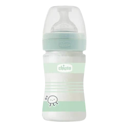 Qidalanma üçün qab Chicco Well-Being, şüşə, yaşıl, 150 ml