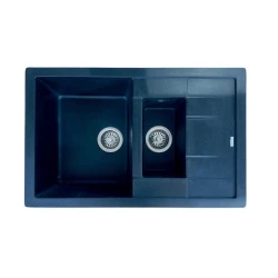 Кухонная мойка Ezel 7850SMER1.5, черная