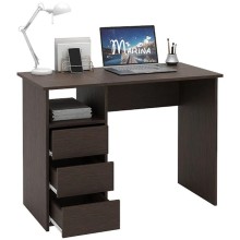 Kompüter masası Marina 3563_M25Stol3PlokiOtkritiyVen, LDSP, 75x52x104 sm, tünd qəhvəyi