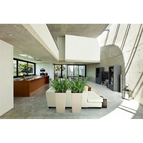 Горшок Lamela Finezja 40x40 см, пластик, бежевый