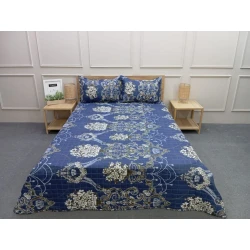 Örtük və yastıq üzü dəsti Evimmoda SHA-00006224, ikinəfərlik, göy, örtük 220х240 sm, 2 əd yastıq üzü 50x70 sm