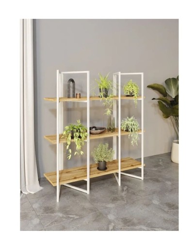 Stellaj 3563_LoftSizWVotan, 90x30x100 sm, LDSP, qəhvəyi