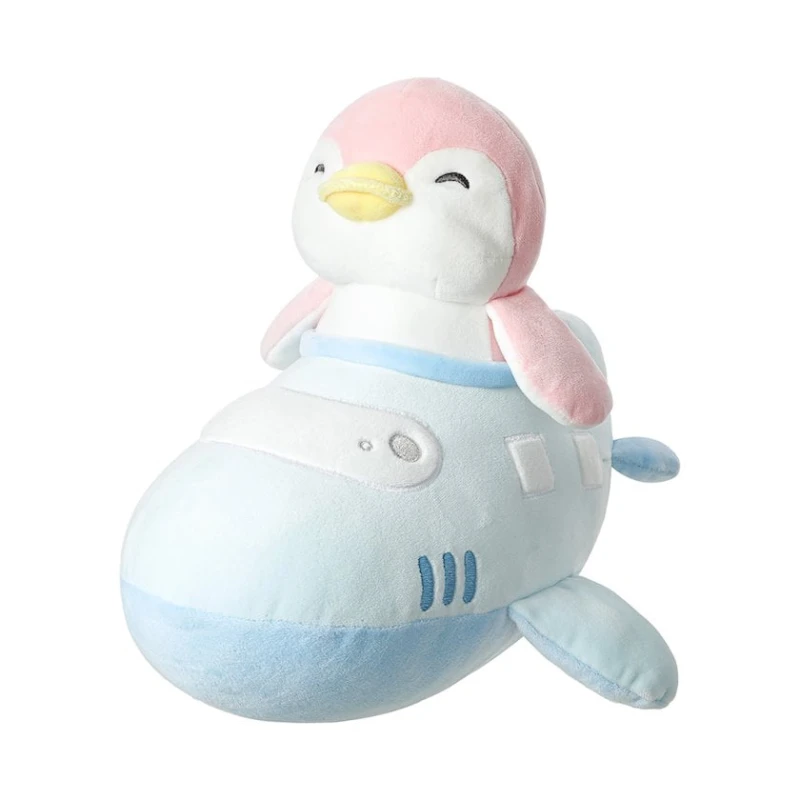 Мягкая игрушка Miniso Travel Pink Penguin Airplane, полиэстер, розовая, 22 см